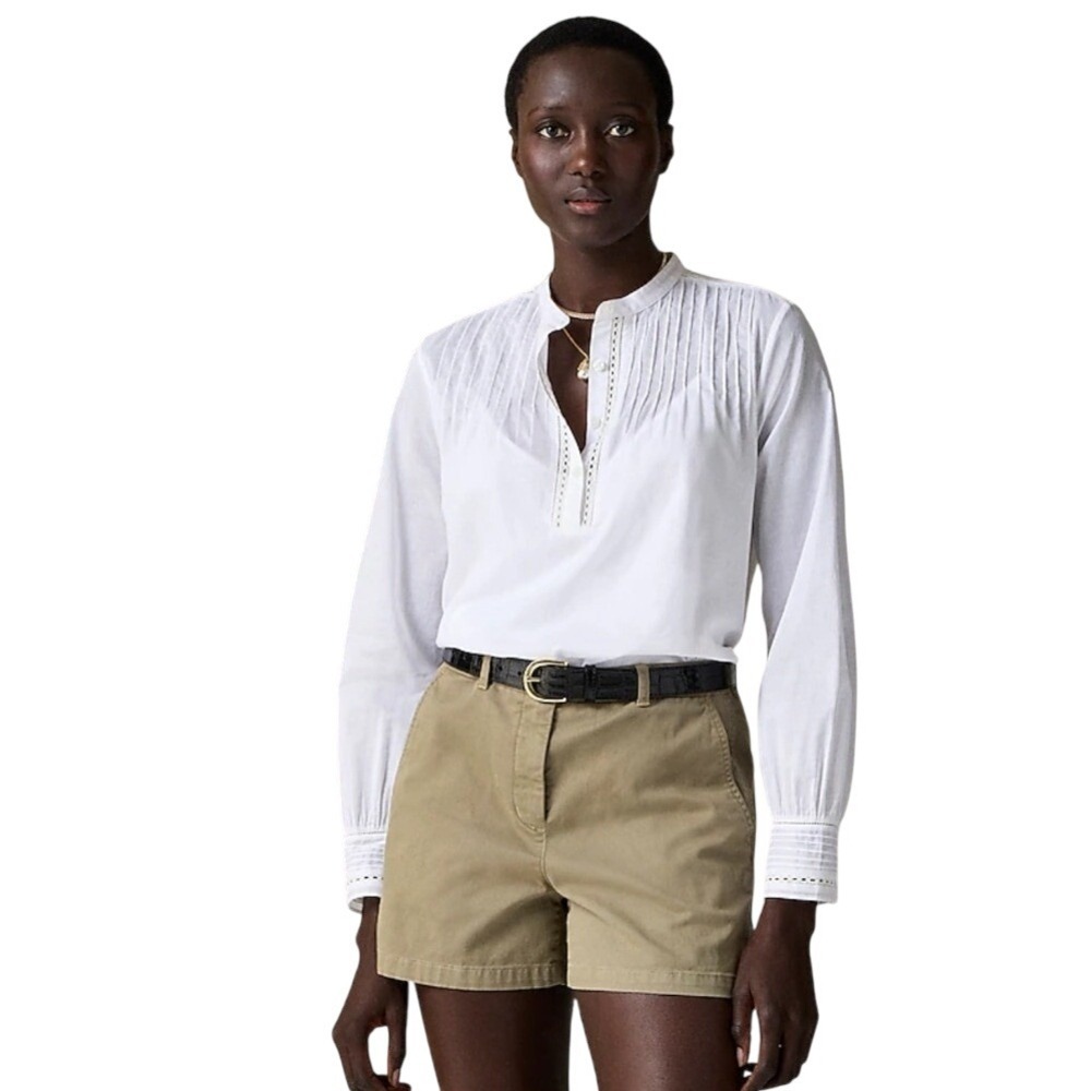 J. Crew Womens Size 00 Chino Shorts Khaki Casual Flat Front Pockets NWT $60